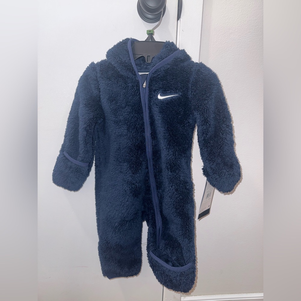 Nike Navy Blue Fleece Baby Snow Suit 6 Month